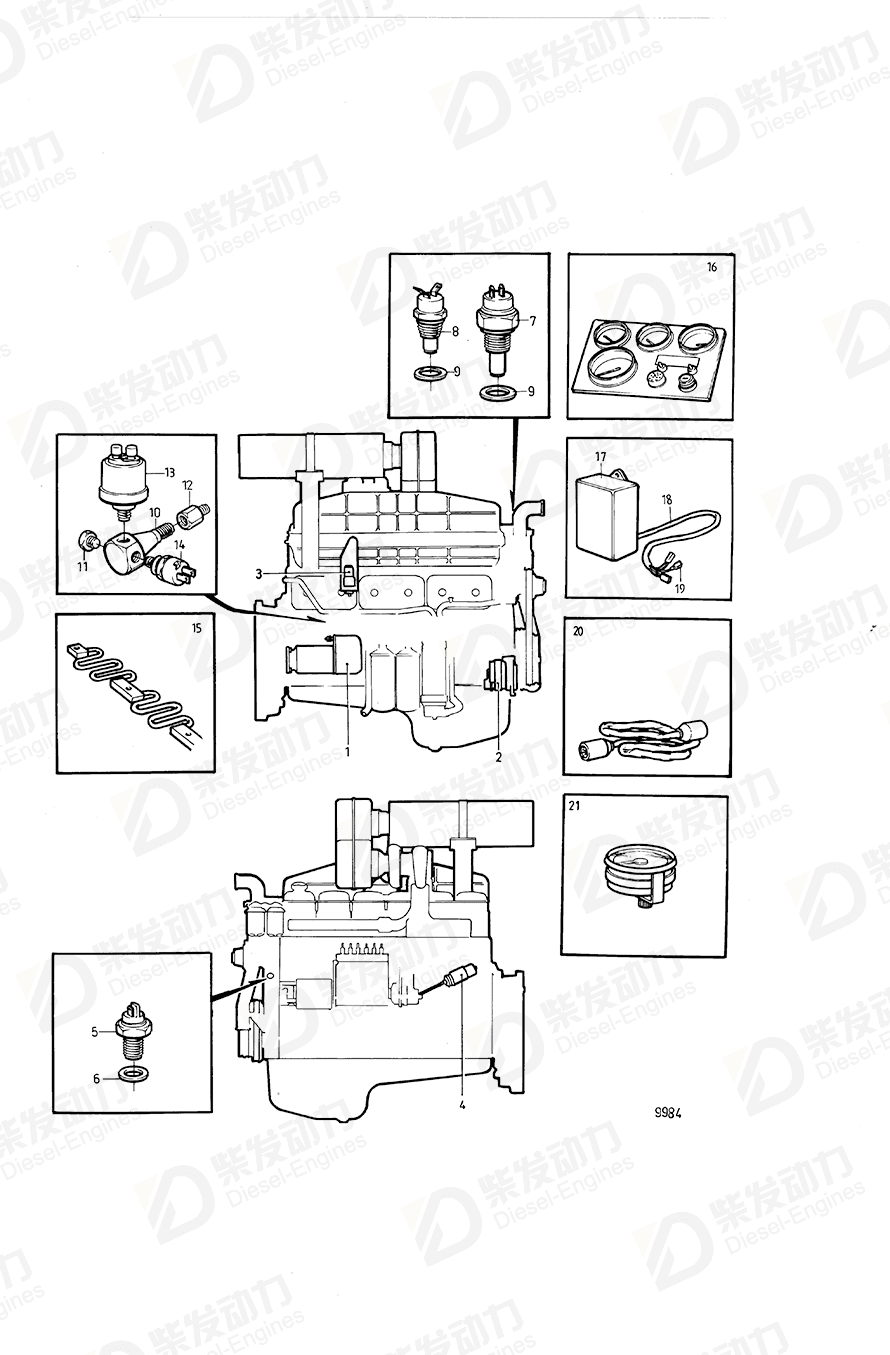 volvo penta Cable block 846694 Drawing volvo penta Cable block 846694 Drawing
